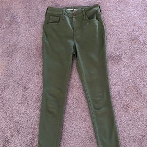 Army green skinny jeans